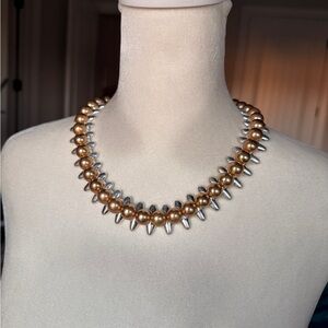 MarlaWynne Gold and Silver Statement Collar Necklace